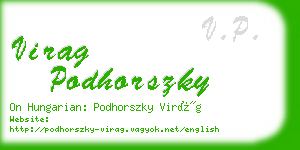 virag podhorszky business card